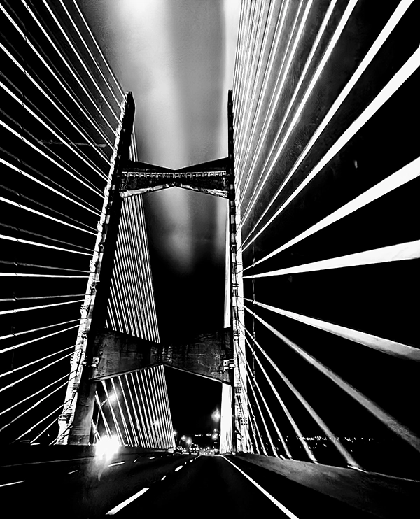 black and white bridge